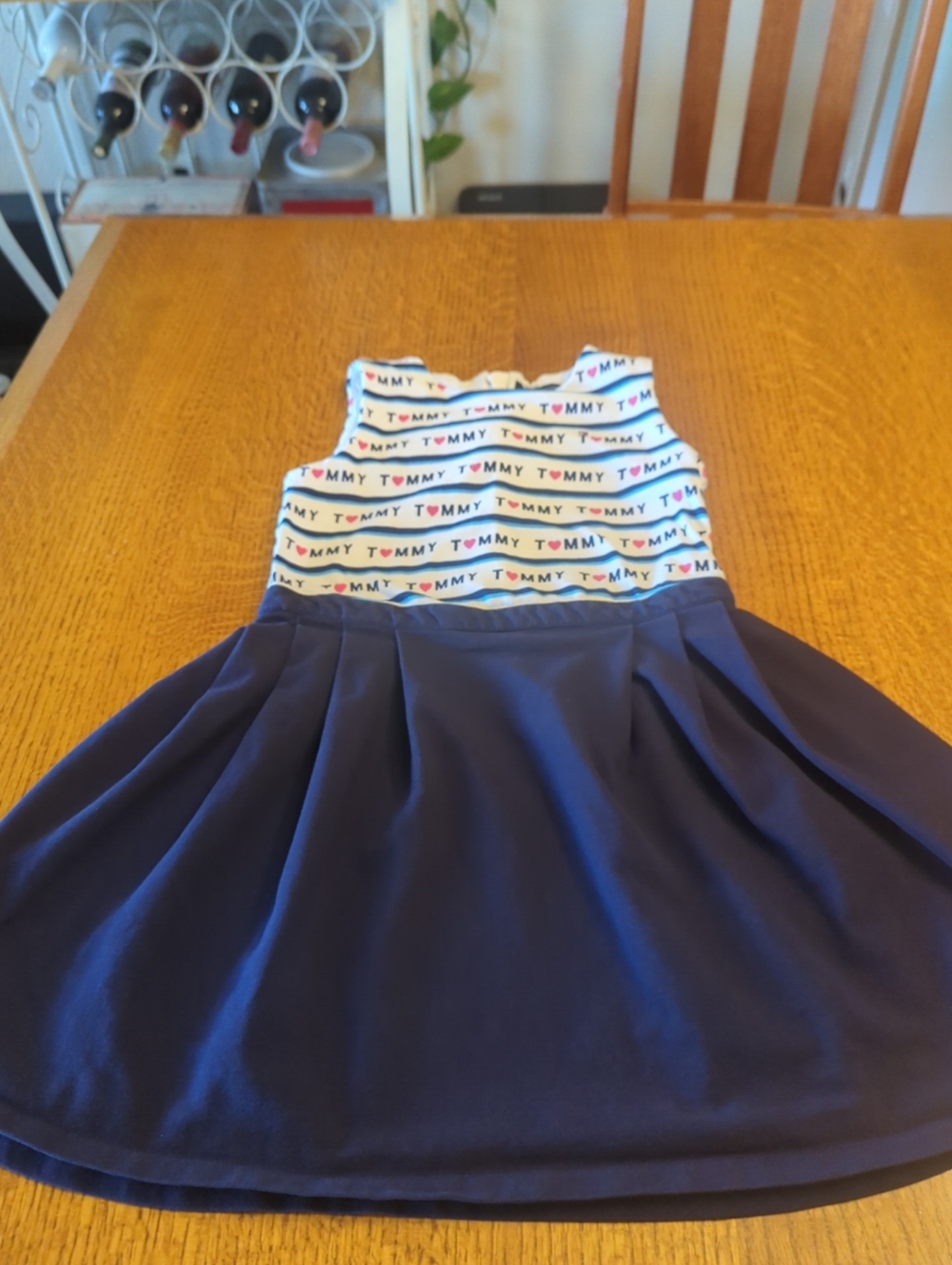 Tommy Hilfiger │Navy White Striped Tank Fit & Flare Dress │Size 10 │ Girls
